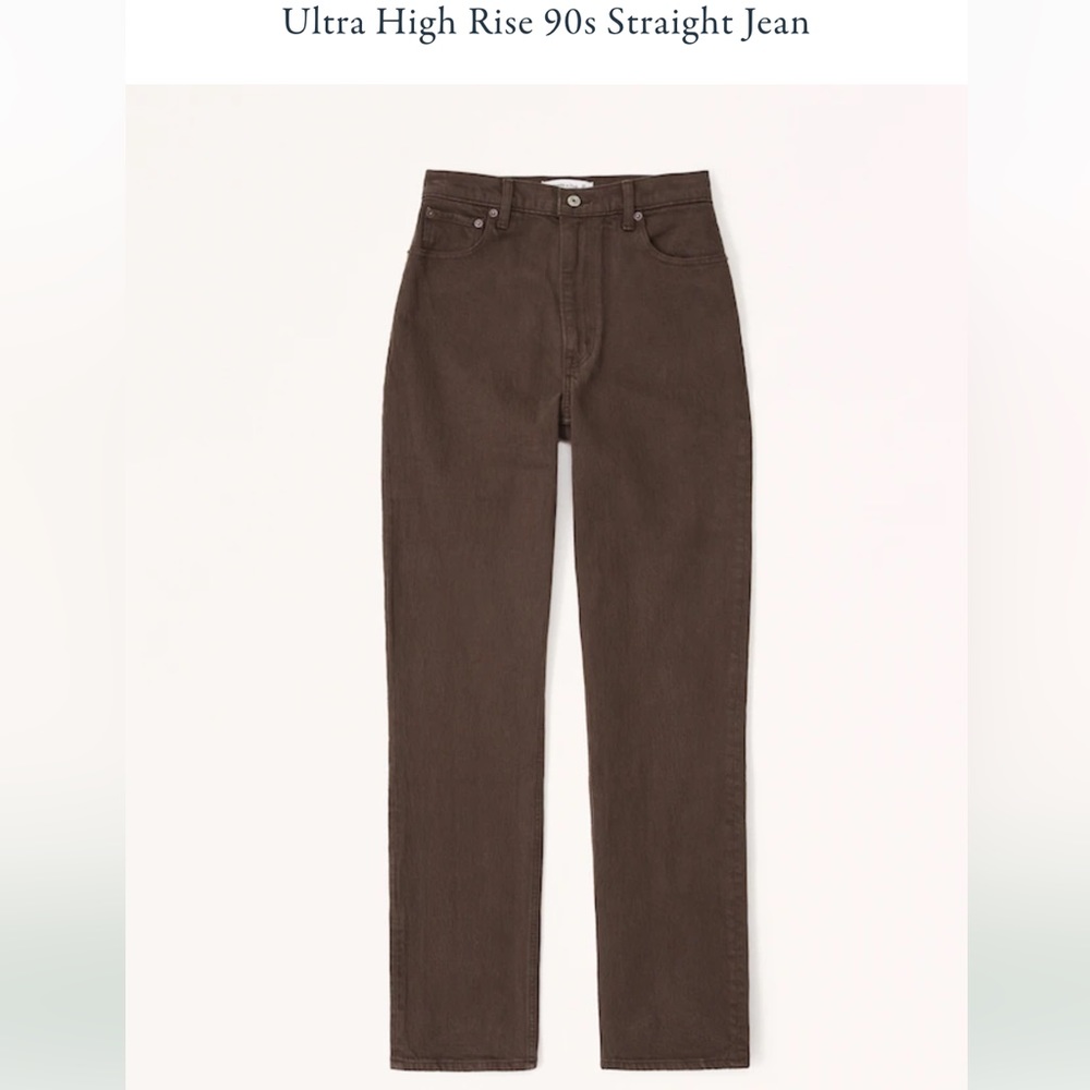 Abercrombie Ultra High Rise 90s Brown Jeans